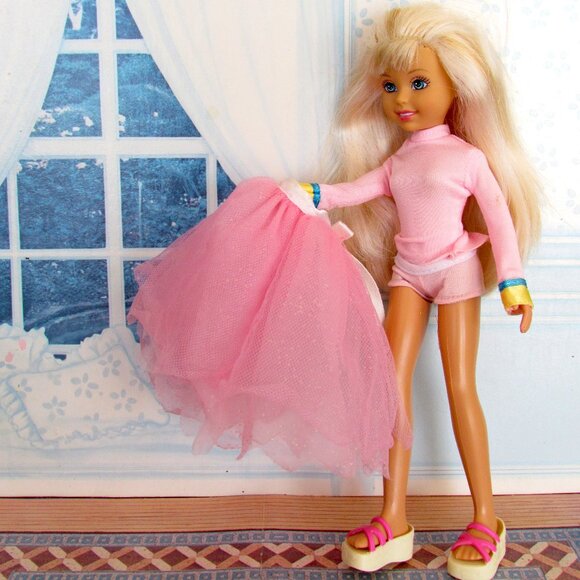 WEE 3 FRIENDS CLOTHES, PINK RAINCOAT, TUTU, TURTLENECK, VEST, LEGGINGS, SHOES + - Picture 7 of 10